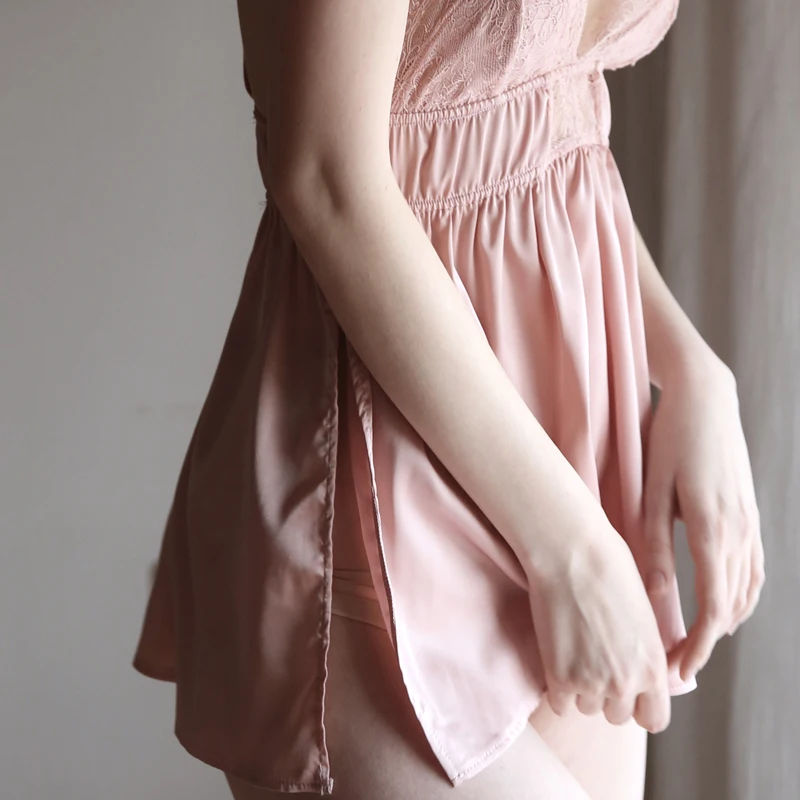 Пикантная вечерняя одежда топы на бретелях и шорты Пижама для женщин кружевная с