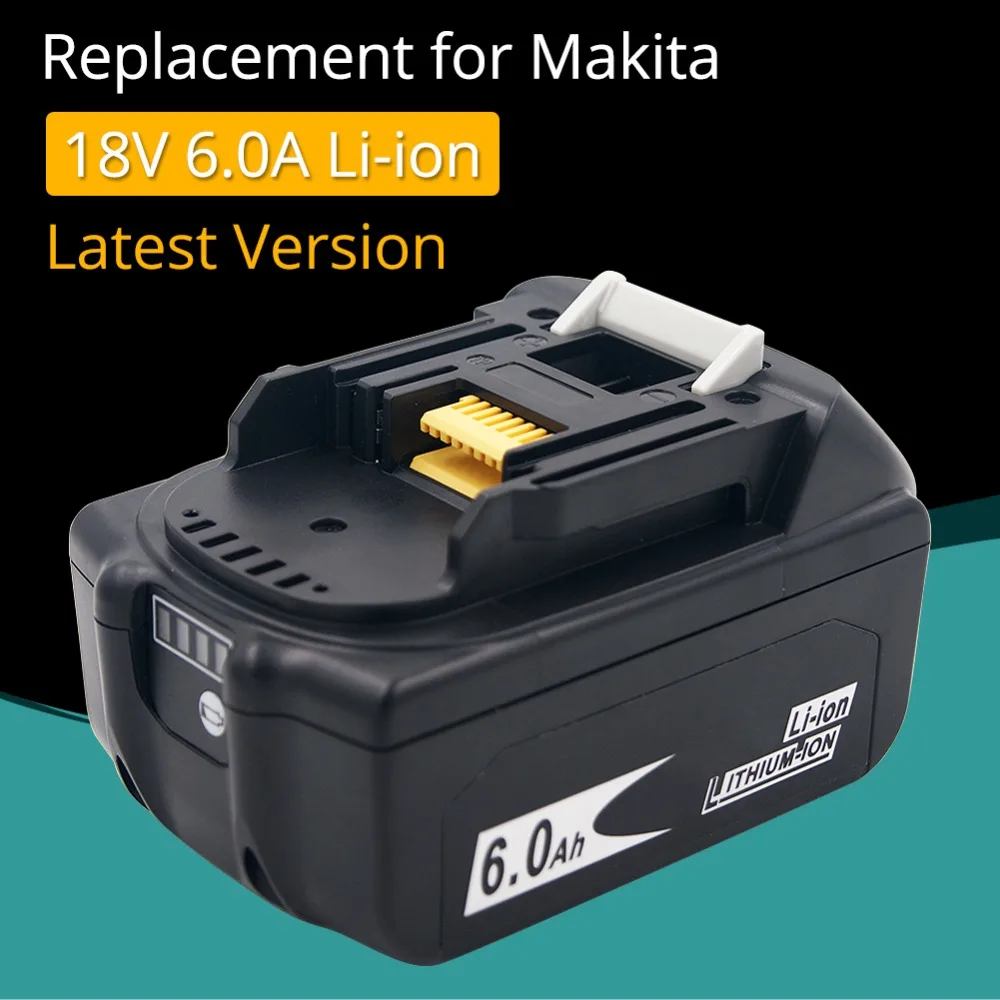 

Replacement Rechargeable Battery 18V 6000mAh Lithium for Makita 18v Battery BL1840 BL1850 BL1830 BL1860 with balanced detection