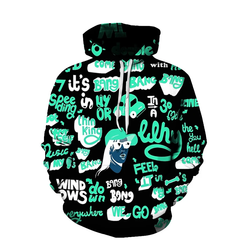

2021 autumn 3D printing hoodie men/women polyester casual pullover plus size new