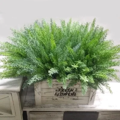 40 см 5 вилок искусственная трава букет зеленых пластиковых растений листья для