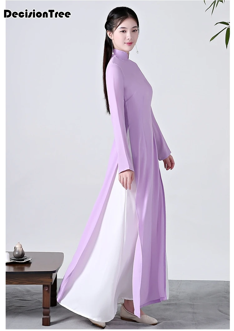 Вьетнамский aodai вьетнамский cheongsam народный стиль более женственное платье для женщин традиционная одежда цветочный ao dai
