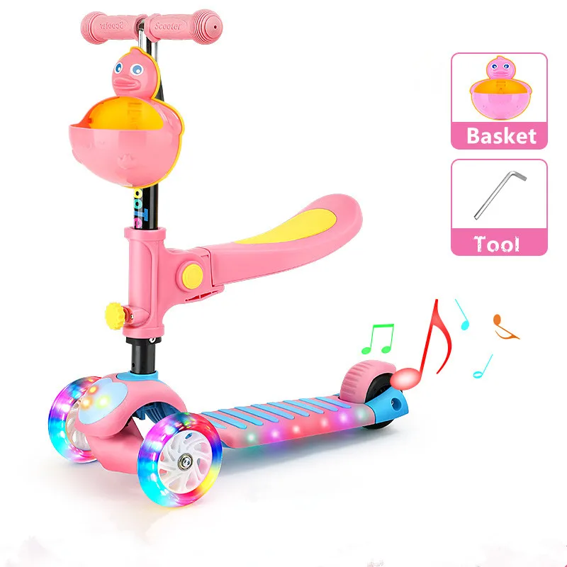 Портативный детский скутер регулируемый фристайл городской игрушки для малышей