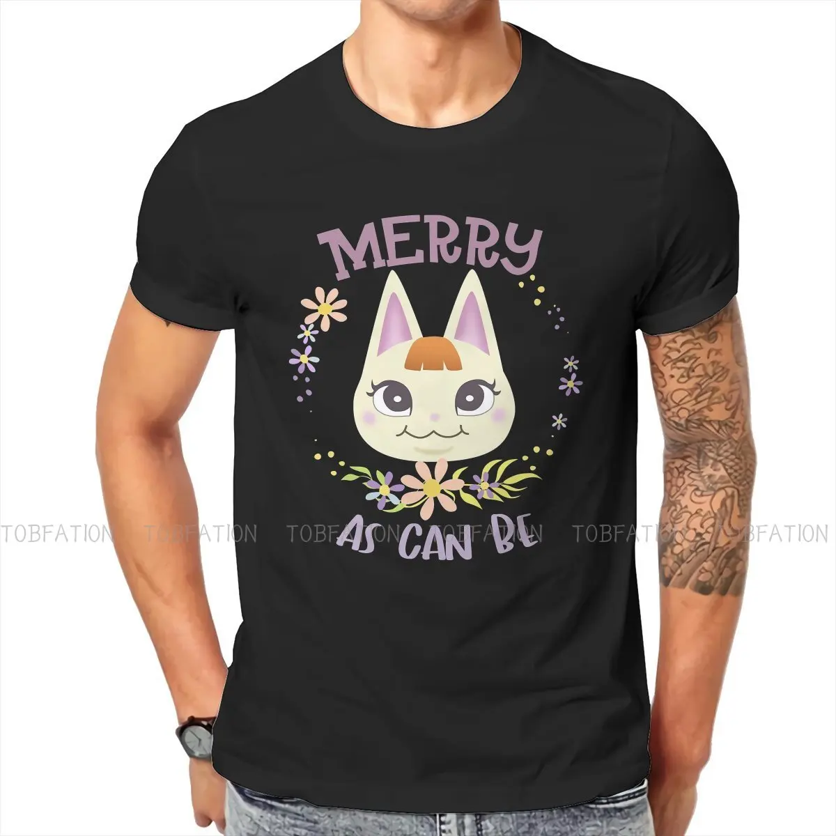 

Animal Crossing New Horizons Merry As Can T Shirt Teenager Alternative High Quality Tshirt Oversized Crewneck Short Sleeve