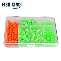 fish king 400pcsboxed luminous fishing beads glowing sink beads for sea fishing rigs green red fishing accessories tools pesca