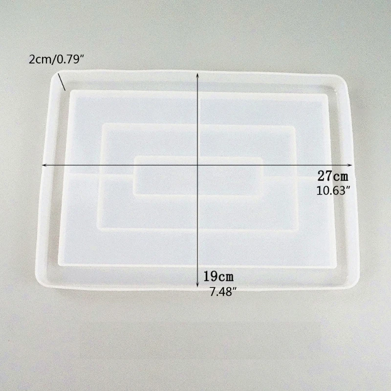 

10 Inch DIY Large Rectangle Plate Resin Casting Molds Jewelry Plate Dish Silicone Molds Epoxy Resin Storage Dishes Molds