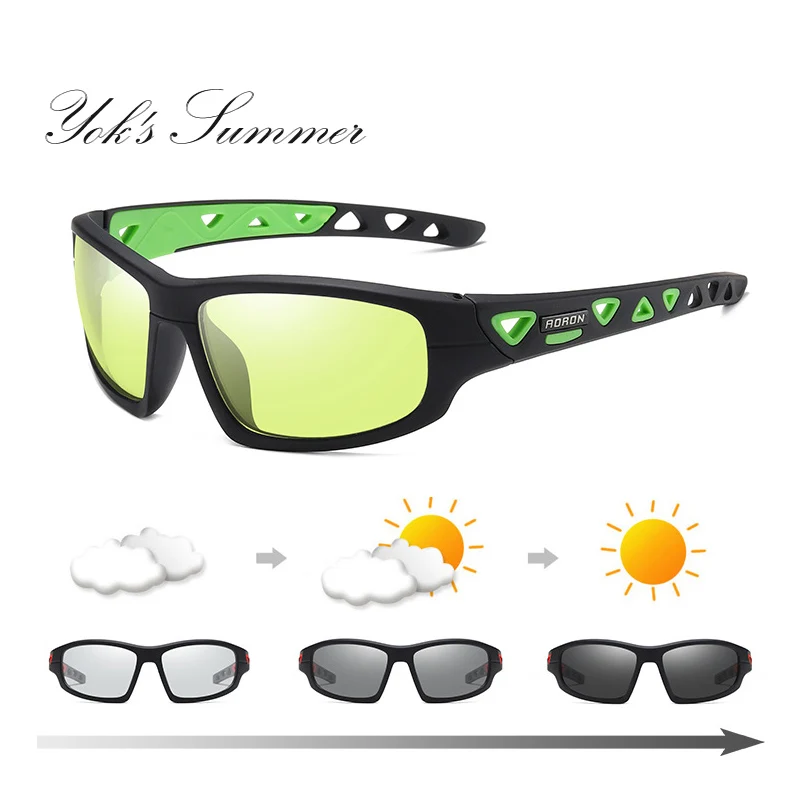 YOK'S желтые для ночного вождения фотохромные поляризационные солнцезащитные