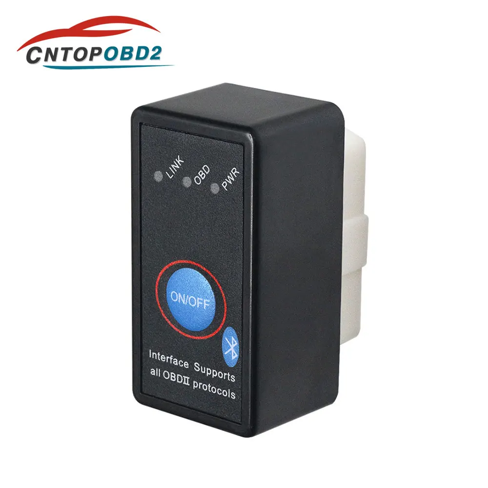 Диагностический прибор OBD2 ELM327 V2.1 Bluetooth ELM 327 с выключателем питания многоязычный