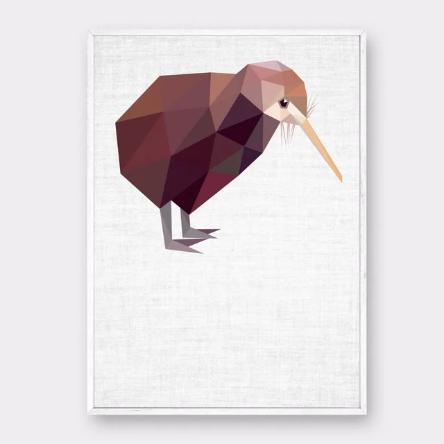 Поли хиппотамус киви птица коала леопард лев животные постер холст печать