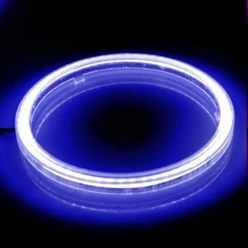 Светодиодный COB Halo Кольца 60 мм 70 мм 80 мм 90 мм 100 мм 110 мм 120 мм Ангельские глазки светодиодный головной светильник с крышкой для шарика противотуманного светильник лампы для автомобиля - Цвет: COB blue 2pcs