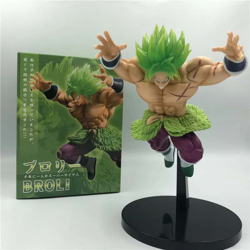 Dragon Ball Z Super Broly Movie Ver. Зеленые волосы против Гоку броли Супер Saiyan боевой формы ПВХ Фигурки Модель DBZ 24 см