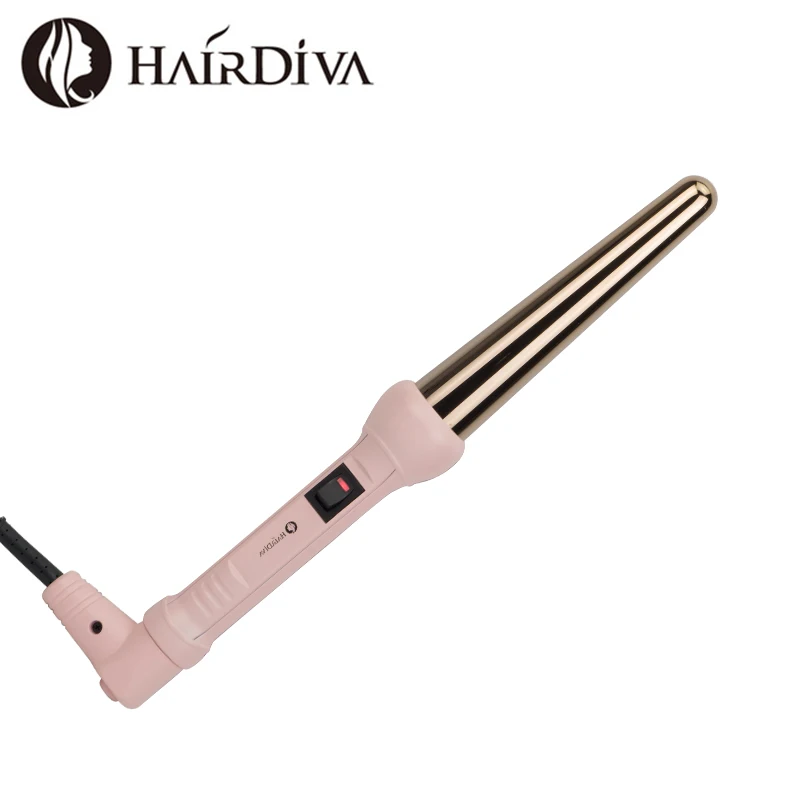 

Hairdiva Cone Electric Curler Professional Hair Salon Iron Ceramic Curling Stick For Women'S Perm With Anti Scald Gloves