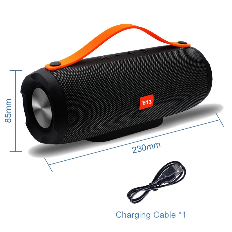 

E13 Portable wireless Bluetooth Speaker Stereo big power 20W system TF FM Radio Music Subwoofer Column USB Speakers for Computer