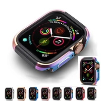 cover for apple watch 6 7 4440mm 41mm 45mm ultra thin full tpumetal bumper protector case iwatch series 5 4 6 7 se accessories