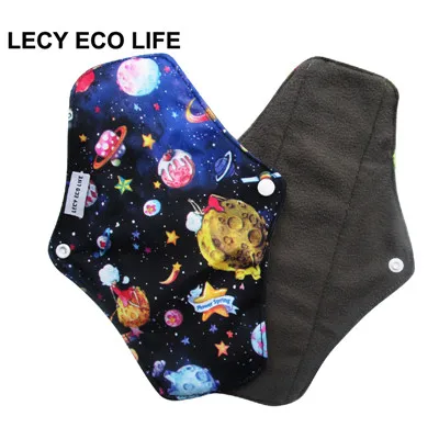 m09 LECY ECO LIFE бамбуковый уголь флисовые внутренние тканевые менструальные прокладки для постоянного потока, женские многоразовые подушечки для салфеток Рождественский подарок - Цвет: m09