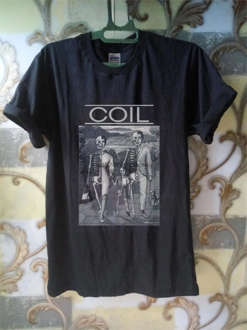 Катушка неестественная история Винтажная футболка Черная T перепечатка США