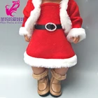 Одежда для куклы 17 дюймов новорожденных куклы Санта Клаус шляпка к платью для 18 