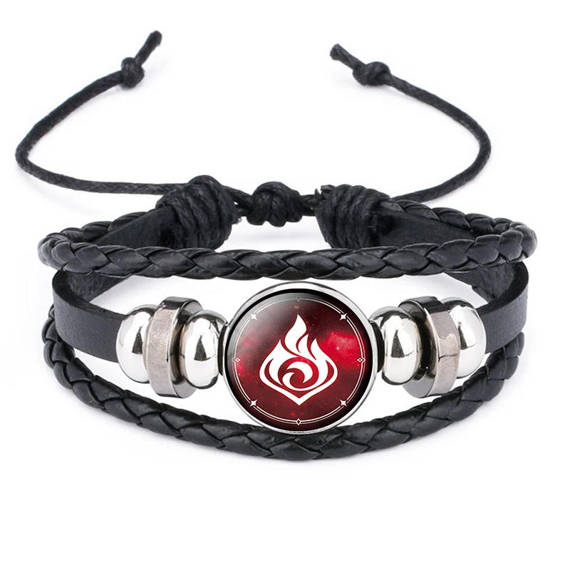 Game Cosplay Genshin Impact Weapon Prop Eye of God Water Wind Thunder Fire Rock Ice Element Luminous Bracelet Anime Jewelry Gift |