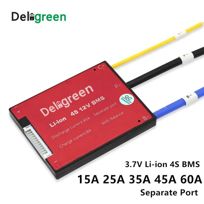 12V li-ion 4S 15A 25A 35A 45A 60A 16,8 v BMS Защитная монтажная плата для LiFePO4 3,7 v LiNCM с балансом