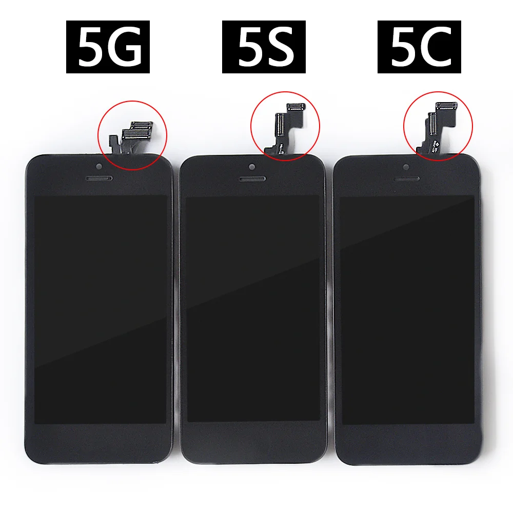 AAA LCD Display For iPhone 5 5S 5C Touch Screen Digitizer+Home Button +Front Camera+Ear Speaker Full | Мобильные телефоны и