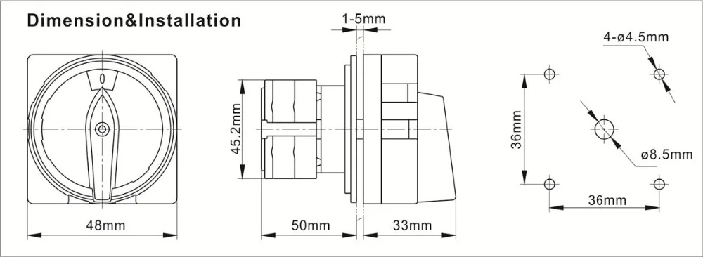 CANSEN LW26-25 CA20 Ith 25A навесной замок поворотный кулачковый переключатель ВЫКЛ-ВКЛ 0-1 2 положения 4 полюса 8 терминалов
