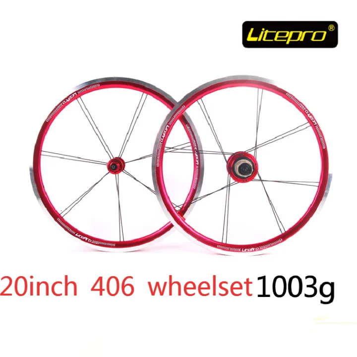 

Litepro Starlight 20inch 100/130mm folding bike V brake wheelset bmx wheels 406 bicycle wheelset bmx parts