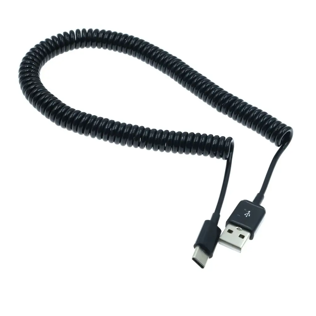 Выдвижной пружинный USB для быстрой зарядки Micro Mini Type-C 1 м 3 используется телефона