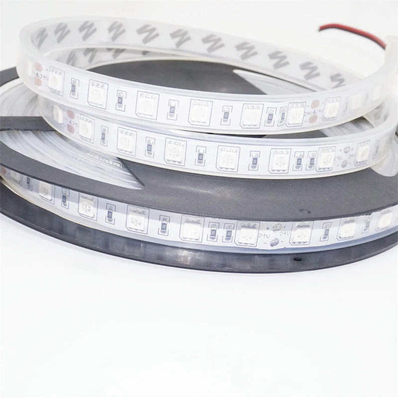 

5M/Roll 24VDC 5050 300 Diode led strip ,12mm wide 10cm cut linear tape light ,slicon tube outdoor 12W/M IP67 waterproof Strip