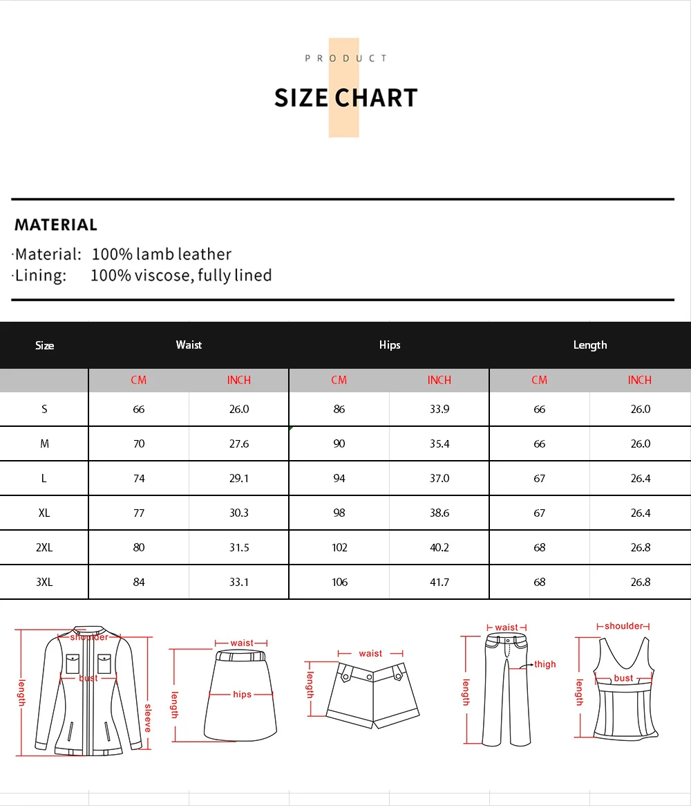 

Europe American style woman summer spring leather skirts with metal rivets genuine sheepskin black female lady party skirt