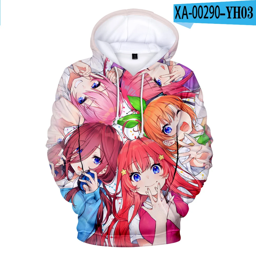 

Kawaii Nakano Miku Boys/Girls Clothes 3D Manga Hoodies Kids Sweatshirts Fashion Casual Long Sleeve Unisex Winter Pullovers