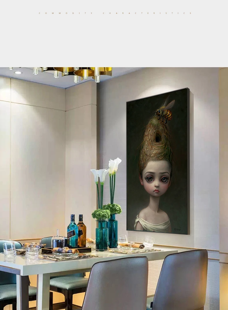 Картина на холсте странный темный мир королева пчела без рамки | Дом и сад