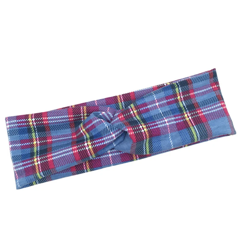 

1PC/lot Popular Sports Style Headband Plaid Style Cotton Elastic Hairwear Soft Hair Band Hair Fashion Accessories for Women