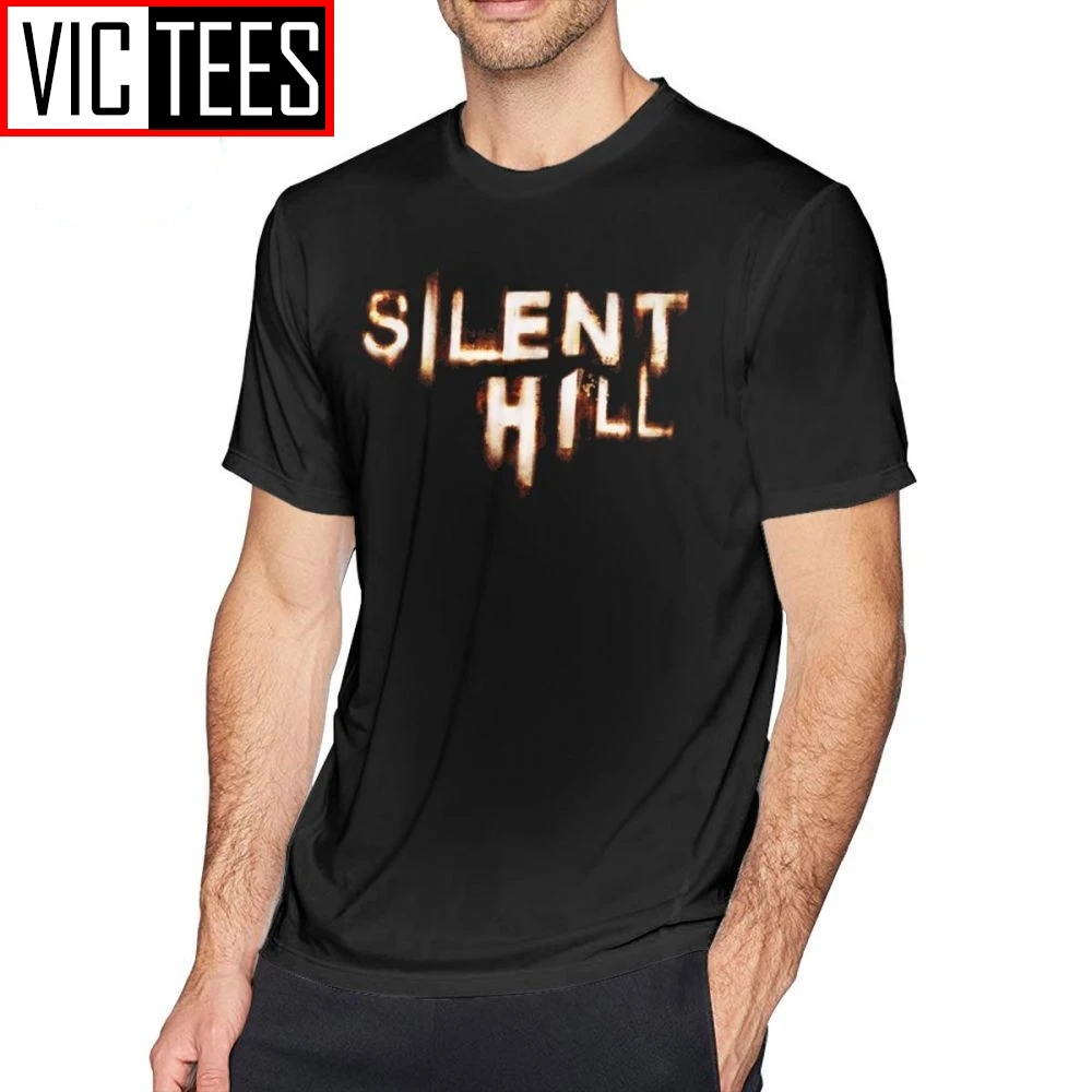 Мужская футболка с принтом Сайлент Хил Пляжная оверсайз из 100% хлопка забавная |