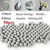250pcs 68mm stainless steel shooting fish slingshot marble hoodle ball bicycle bearing
