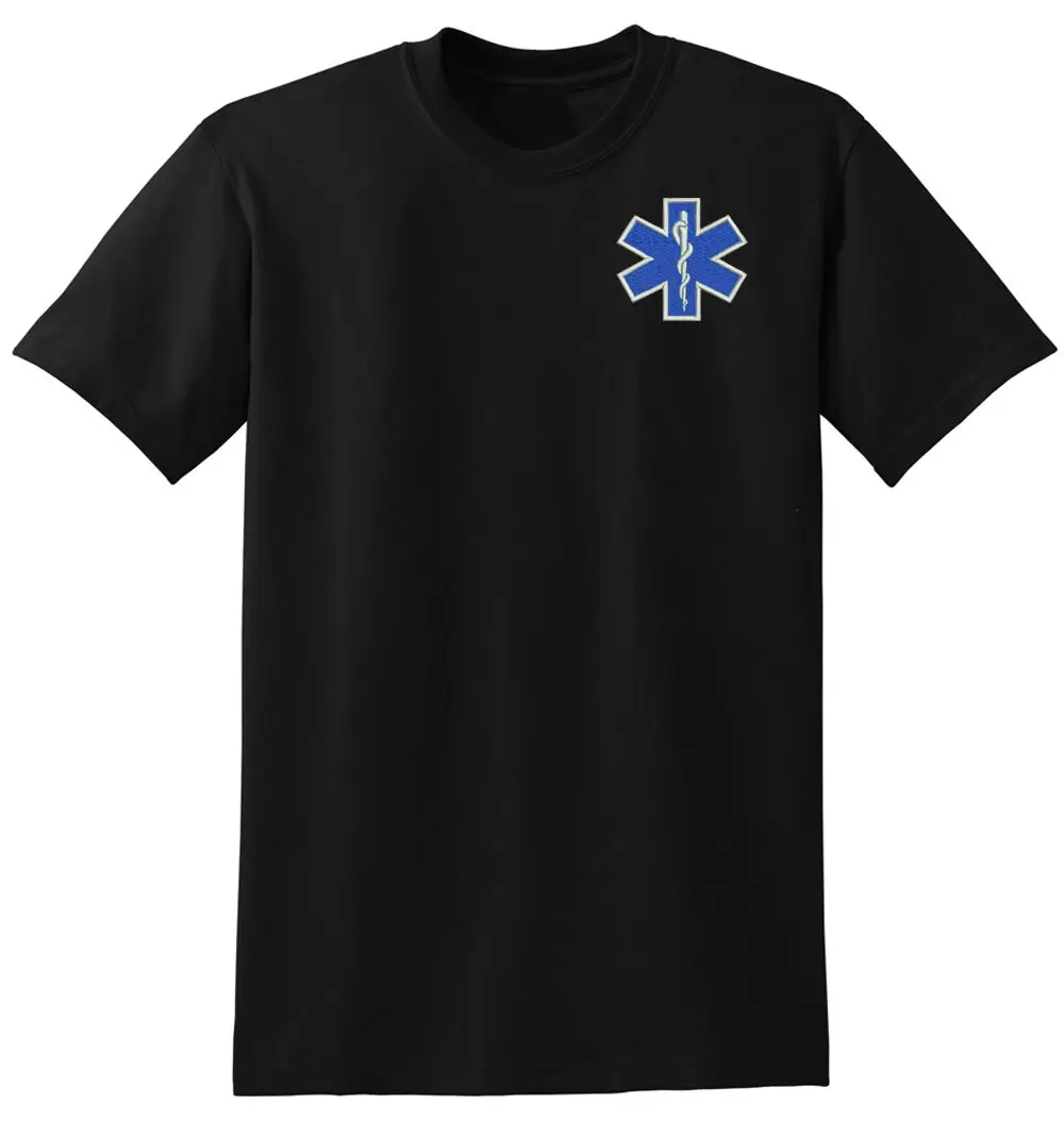 

Star of Life эмблема ЕМТ EMS парамедик футболка. Летняя хлопковая Футболка короткий рукав с круглым вырезом Мужская футболка новый S-3XL