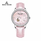 Часы женские механические с автоподзаводом из натуральной кожи и сапфировым стеклом