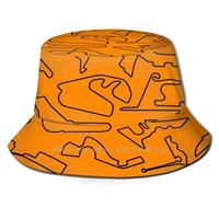 circuits outline papaya spark orange unisex summer cap sunscreen hat circuit grand prix gp car race racecar gokart