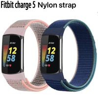 nylon loop strap for fitbit charge 5 sports comfortable smart bracelet wristband for fitbit charge 5 band breathable correa