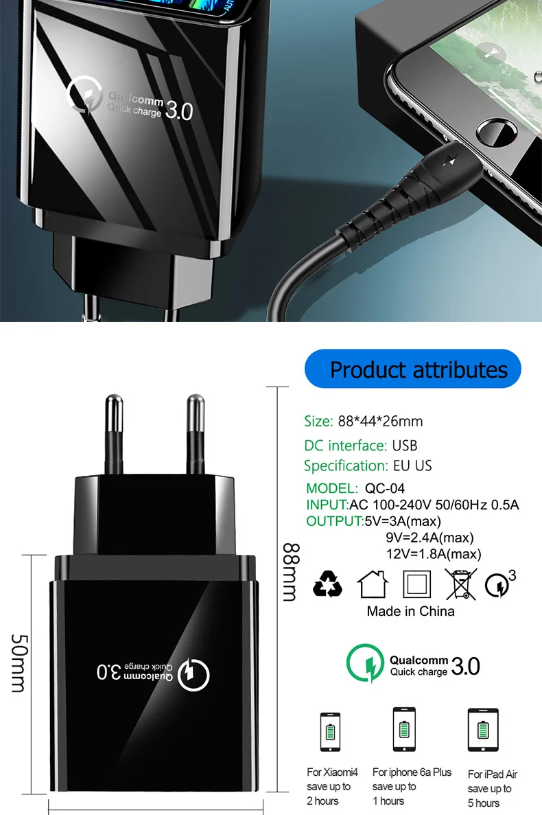 48 Вт быстрое зарядное устройство 3,0 USB зарядное устройство для huawei mate 30 P30 быстрое настенное зарядное устройство EU переходник для samsung Note 10 5A кабель type C