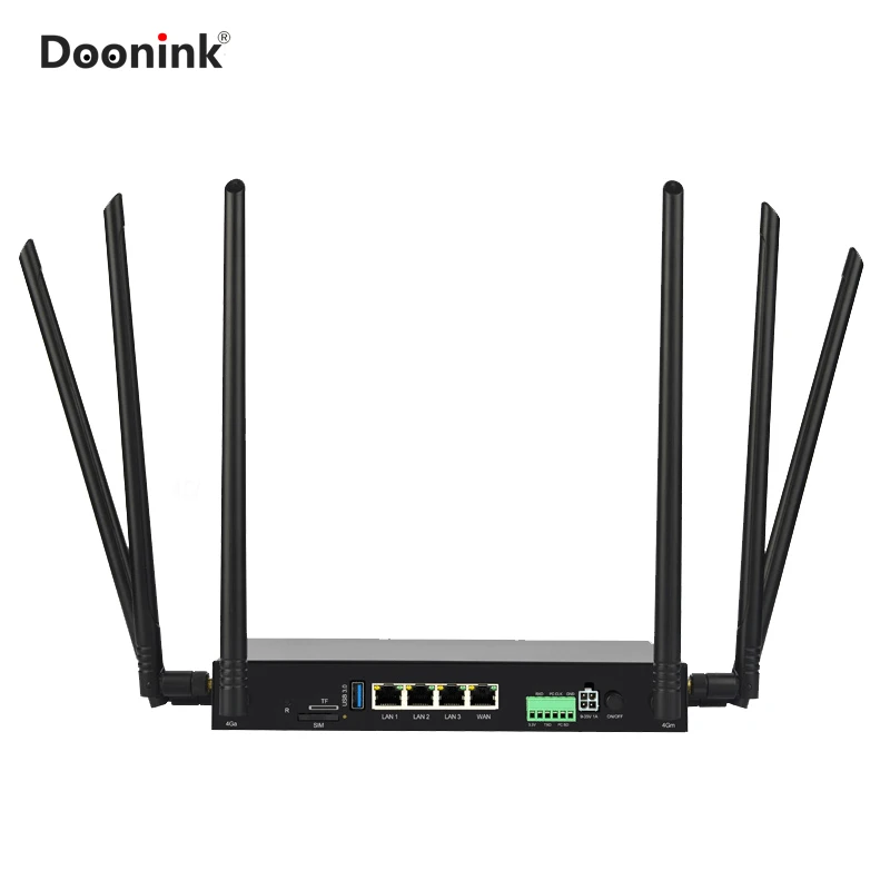 DOONINK 4G беспроводной маршрутизатор 1WAN+ 3LAN порты, 4* 5dbi настенные антенны