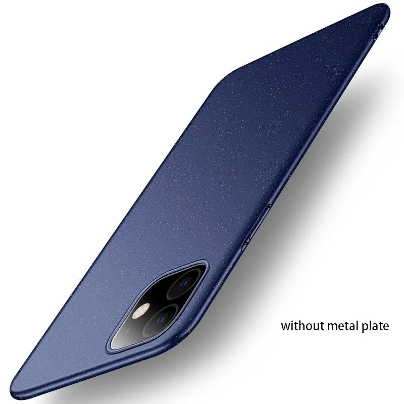 normal blue Для iPhone 11 Pro чехол матовый, в стиле AI Xuan iPhone 11 металлический пластиковый магнитный автомобильный держатель Крышка для iPhone 11 Pro Max - Цвет: normal blue