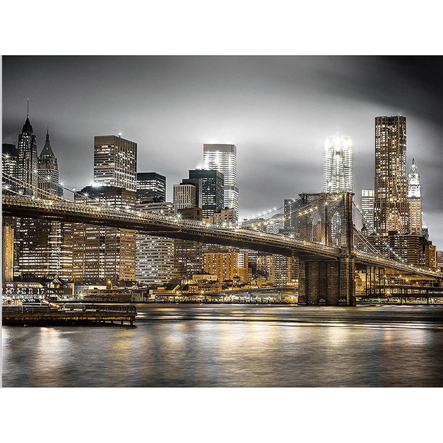 

Full Square round drill 5D DIY Diamond embroidery New York city night Diamond Painting Cross Stitch Rhinestone Mosaic decoration