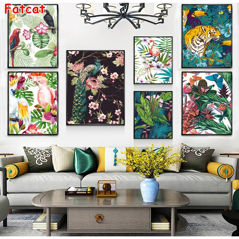 

5D алмазная живопись попугай украшение в виде павлина свежая Классическая полная квадратная/круглая алмазная живопись искусство Вышивка На...