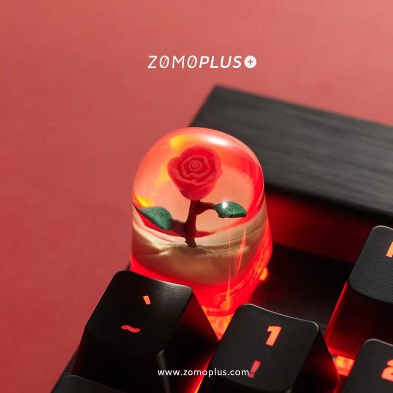 Клавиатура Механическая с цинковым покрытием ZOMO PLUS, алюминиевая клавиатура с 3D-принтом в виде Розы, рельефная клавиатура с стереоскопическим изображением