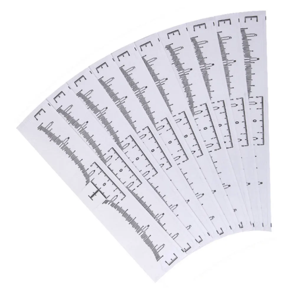

130Pcs Disposable Ruler Stencils Transparent Mapping Sticker Makeup Tool