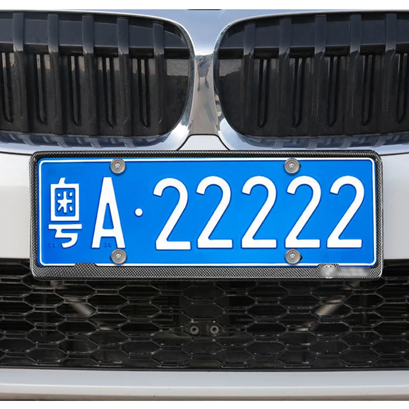 

2PCS Carbon Fiber Car License Plate Frame Number plate Holder For Chevrolet Tahoe Cruze Z71 Aveo Camaro Captiva Equinox Impala