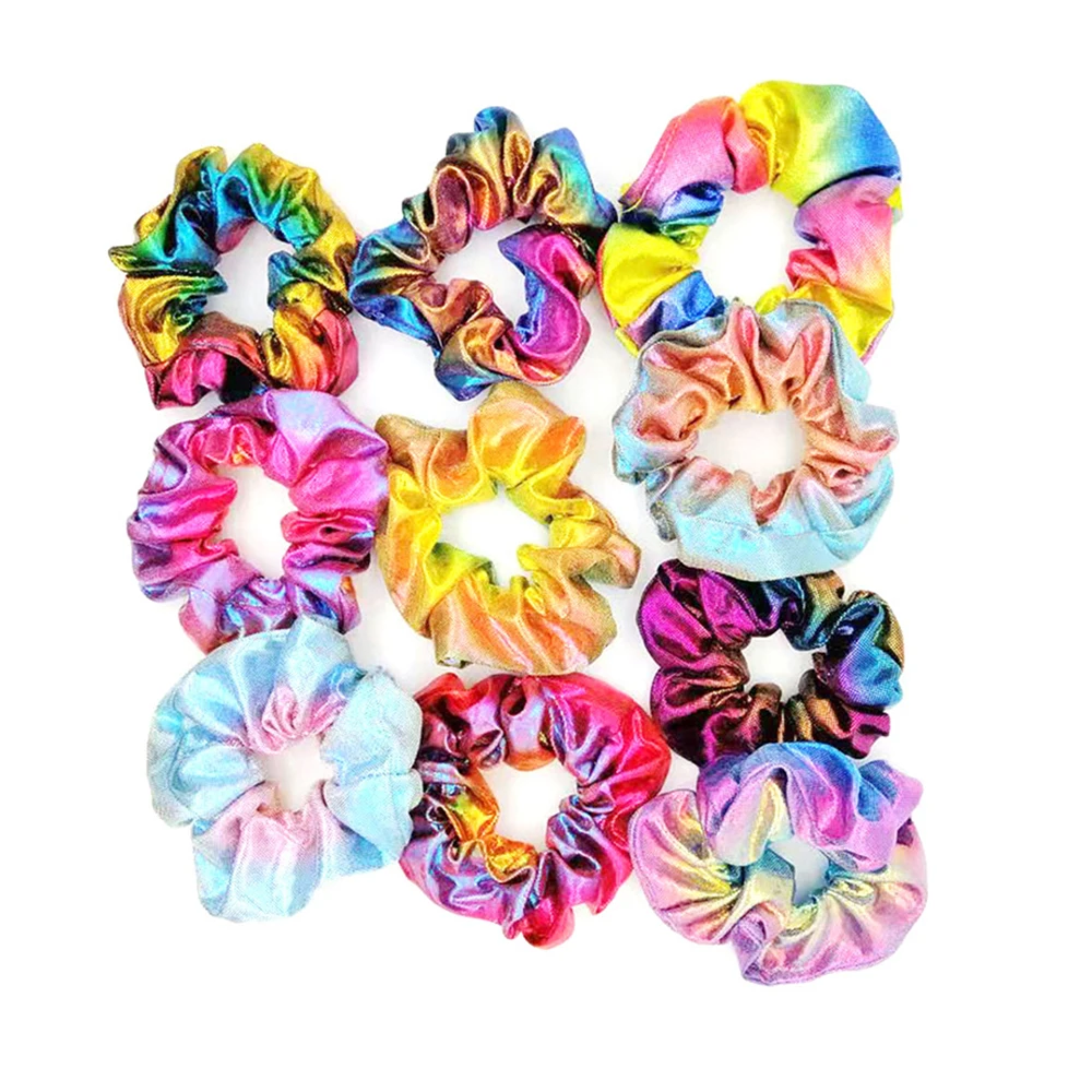 

Ponytail Holder Hair Rubber Ties Large Intestine Hair Ring Laser Hair Band Hair Accessories Elastic Hair Band