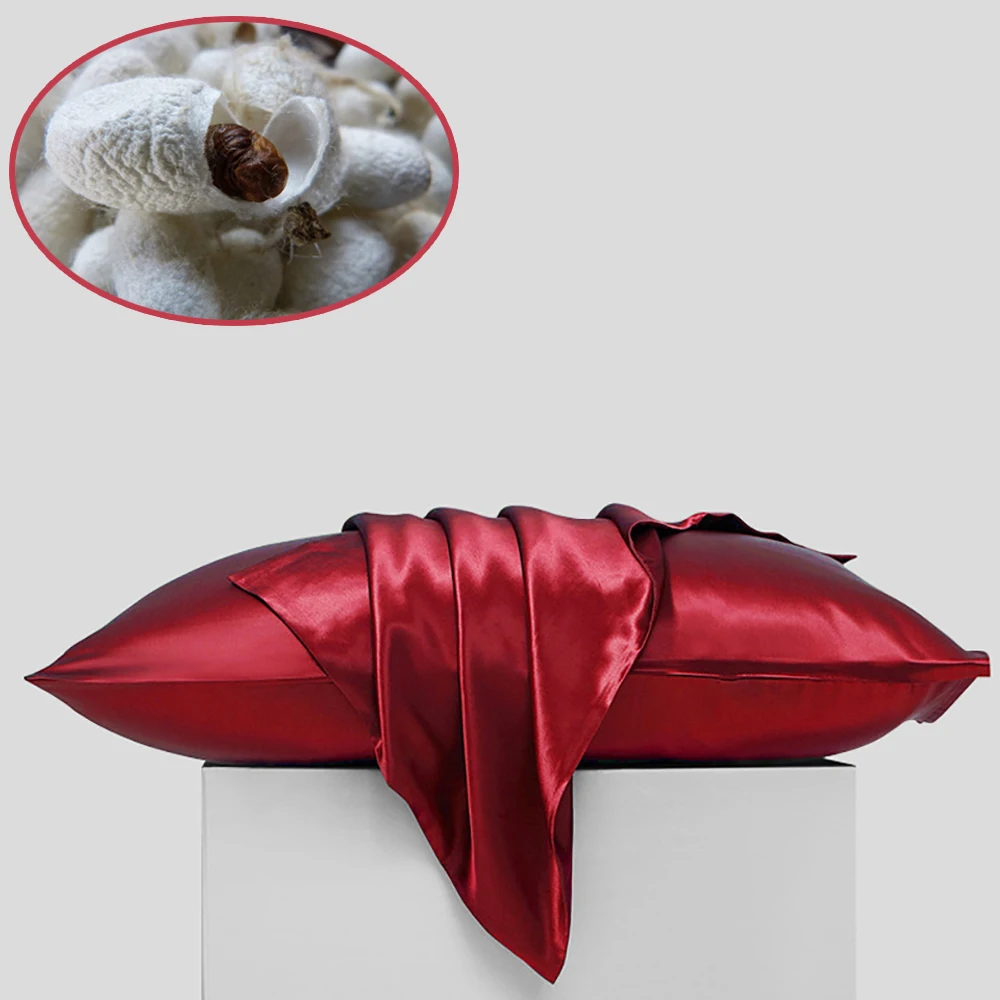 

22 Momme 100% pure silk real silk Invisible zipper natural silk pillowcase mulberry silk pillow case silk pillowcase