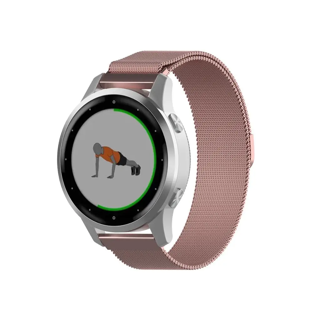18 мм 20 мм 22 мм Миланский ремешок для часов Garmin Vivoactive 3 4 смарт-ремешок Ремешок для браслетов для Garmin Vivoactive 4S из нержавеющей стали