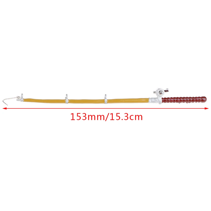 

1:12 Dollhouse Miniature Metal Fishing Rod Model Doll Life Scene Accessory Toys