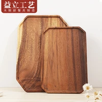 square acacia wood serving tray tea cup saucer trays fruit plate storage pallet plate decoration food rectangular plate